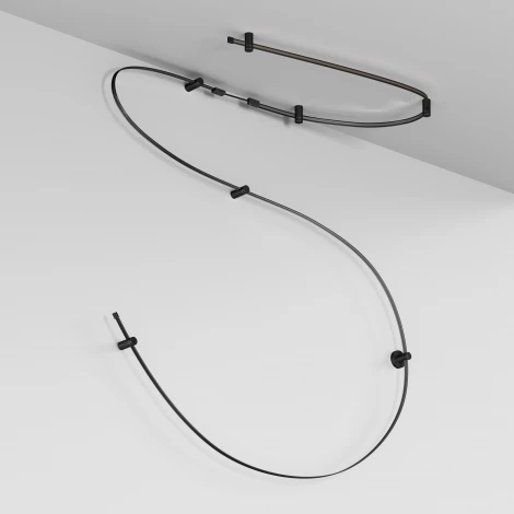 Гибкий шинопровод 5м Flexity черный Maytoni Busbar trunkings Flexity TRX200-115B (48V)