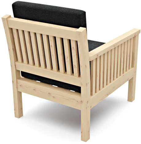 Кресло Arsko Норман сосна графитовая рогожка