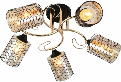 Потолочная люстра на штанге Reluce 01309-0.3-05 BK+FGD (220V)