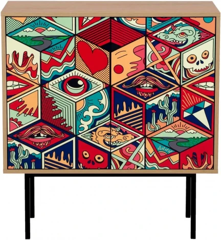 Шкаф Boho Color низкий ОГОГО (арт.599530), (ЛДСП/Дуб Корбридж)