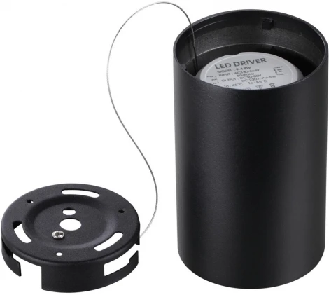 Светильник накладной влагозащищённый Novotech Recte 359422 черный IP54 LED 15W 220V 3000К (круглые)