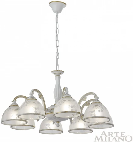 Подвесная люстра Arte Milano AM349737 349737/8 WT+G (220V, на цепи)
