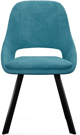 Стул DikLine 247 поворотный, AN12 бирюза, ножки черные арт.00-00077989