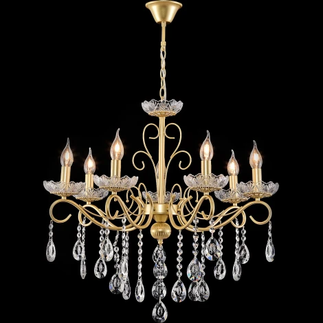 Подвесная люстра Reluce 04201-0.4-07 GOLD (220V, подвески, на цепи, подсвечник, свеча)