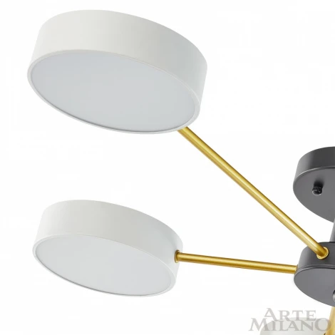 Потолочная люстра на штанге Arte Milano Ferrara 252006/6 Bk/Wh (LED, 220V, круглые)