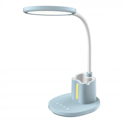 Настольная лампа с подставкой под телефон и канцелярские принадлежности для школьников Uniel ULM ULM-D150 15W/3000-6500K/DIM BLUE