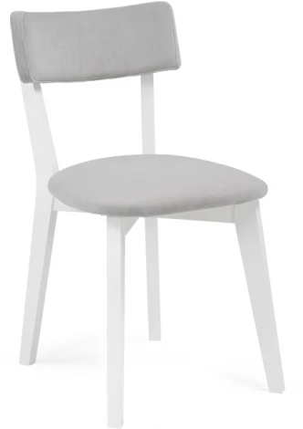 Деревянный стул Woodville Гилмар серый велюр / белый 515982