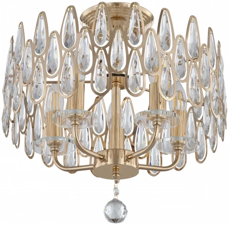 Потолочная люстра хрустальная на штанге Arte Milano Sorrento-2009 372009/5/80/400 GD (220V)