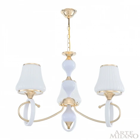 Подвесная люстра Arte Milano Florentia-2387 302387/3 Wh/Gd (220V, на цепи)
