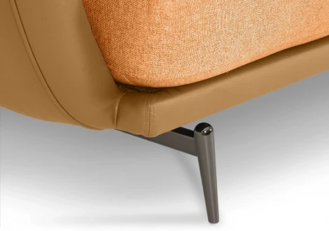 Диван Ispani трехместный ОГОГО (арт.786860), (Ткань,Экокожа/Оранжевый)