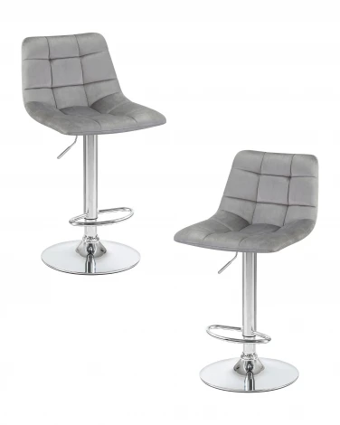 Набор 2 шт стул барный DOBRIN TAILOR (серый велюр (MJ9-75))