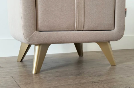 Тумба прикроватная Софи 2 Mebelson (Ткань,Пластик/Капучино) арт.TM-001.2.2170