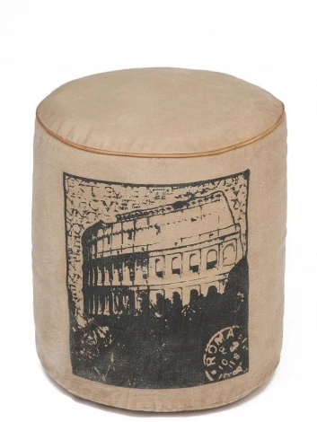 Пуф Secret De Maison ROMA ( mod. 1623 ) натуральный (кожа буйвола / ткань хлопок)