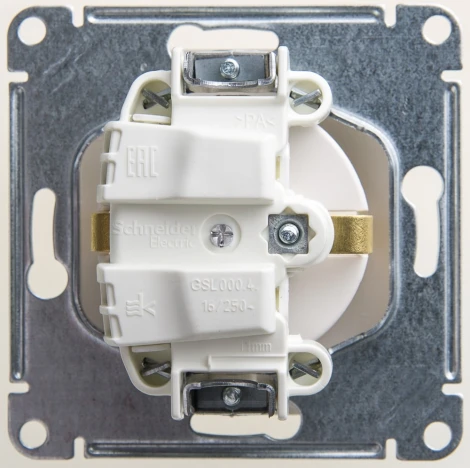 Розетка встраиваемая с заземлением (перламутровый) Systeme Electric Glossa GSL000643