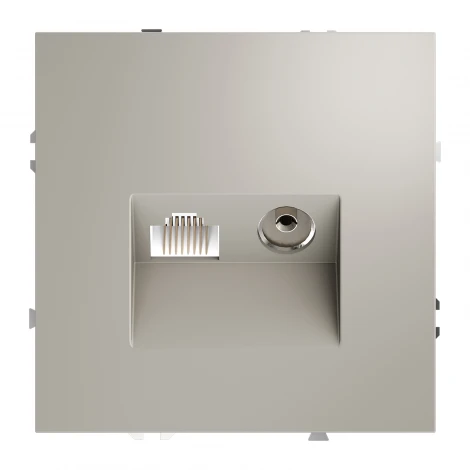 Розетка телевизионная встраиваемая TV+RJ45 Voltum S70 VLS060703 (кашемир)