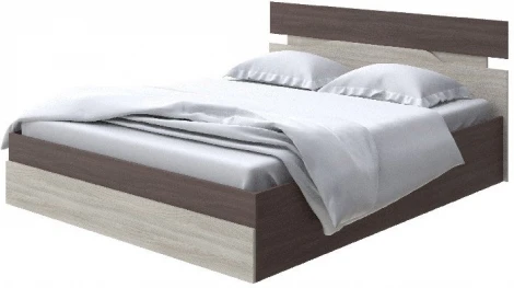 Без бренда Кровать Milton с подъемным механизмом (ЛДСП Ясень Шимо Темный/Ясень Шимо Светлый) 120x190