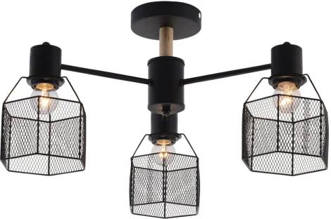 Потолочная люстра на штанге Seven Fires Lauri SF3388/3C-BK-WD