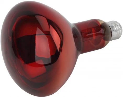 Инфракрасная лампа ЗРА ИКЗК 230-150 R127 E27 для обогрева животных и освещения 150 Вт ЭРА