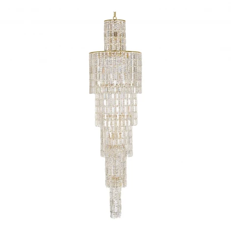 Подвесная люстра каскадная Arti Lampadari Valencia E 1.11.50.501 G (220V, хрусталь, на цепи)