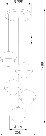 Подвесной светильник TK Lighting Bono 10214 (220V, на проводе, шарики)