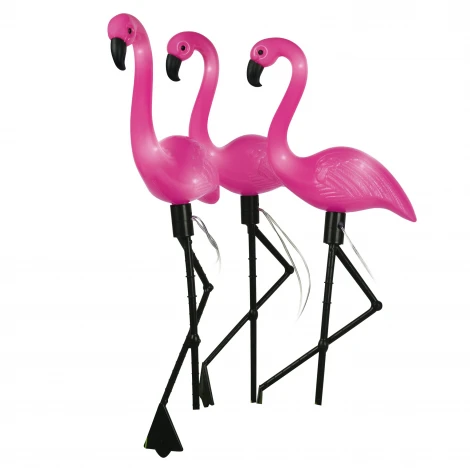 Садовый светильник на солнечной батарее «Фламинго», в комплекте из 3 штук. 6 светодиодов 1*АA Ni-Mh аккумулятор в/к. IP44 Uniel USL-S-833/PM530 FLAMINGO SET3