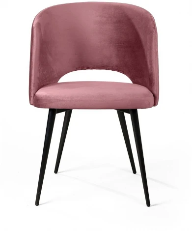 Кресло Top Concept William, бархат пудровый 15/ черный конус