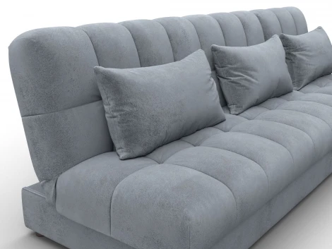 Диван угловой Лига-116 НПБ угол правый (ДСП,ЛДСП,Велюр/Серый) Лига Диванов 136949