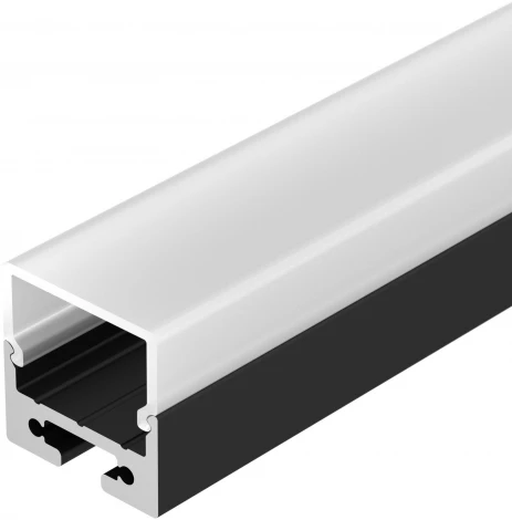 Профиль с экраном SL-LINE-2011M-2500 BLACK+OPAL SQUARE (Алюминий) 027993 Arlight SL-LINE