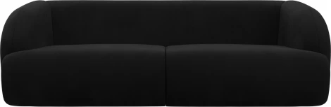 Диван прямой Лига-041 (Черный/Микровельвет) Лига Диванов арт.122193