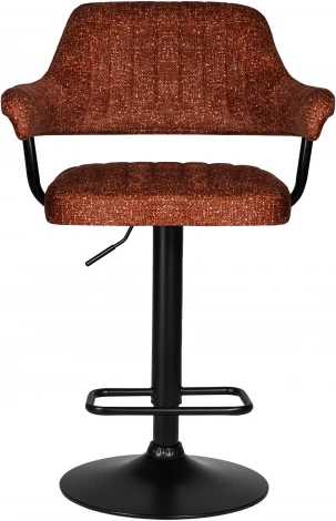 Стул барный DOBRIN CHARLY BLACK (терракотовый твид (LEO56))
