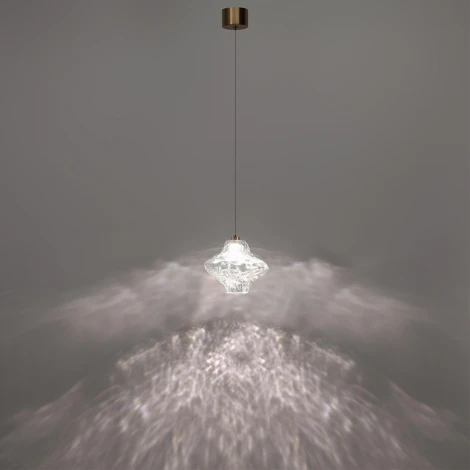 Подвесной светильник светодиодный Odeon Light Ordi 5107/3L антич.бронза/прозрачный металл/стекло LED x 3W 4000K (220V, на проводе)