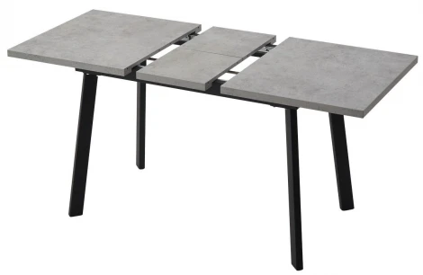 Стол КАНЗАС 120 БЕТОН ЧИКАГО св.серый / Черный каркас M-City 64604