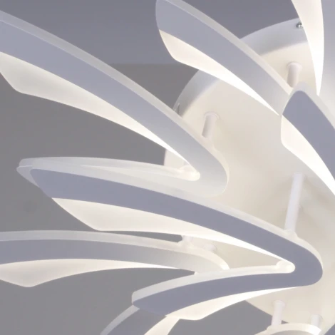 Потолочная люстра светодиодная на штанге с пультом с регулировкой цветовой температуры, яркости и с ночным режимом Reluce 59090-0.3-8+4 WH