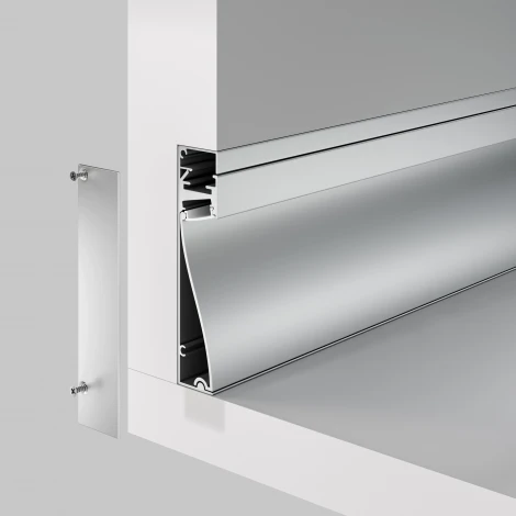 Алюминиевый профиль плинтус с подсветкой 80x18 Maytoni Led Strip ALM-8018-S-2M