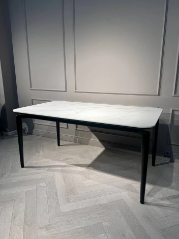 Стол обеденный IST-CASA Блум ART2922-140W, 140х80х75 см, белая керамика/черный