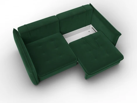 Диван прямой Лига-100 НПБ (ДСП,Фанера/Пластик/Велюр/Зеленый) Лига Диванов 133649