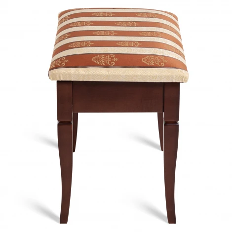 Банкетка Ретро М с ящиком средне-коричневый, ткань полоса коричн. Mebelik 009372
