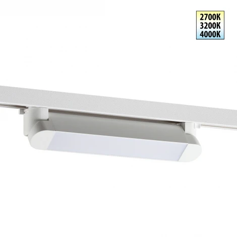 Трековый светильник однофазный светодиодный трехжильный с переключ. цв. температуры Novotech Iter 359797 белый IP20 LED 12W 180-265V 2700К/3200К/4000К