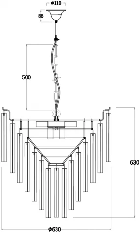 Подвесная люстра Garda Decor 20MD3373-9 (220V, на цепи)