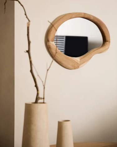 Selem Зеркало в деревянной раме с натуральной отделкой 68 x 44 см арт.193894