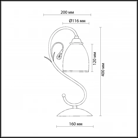 Интерьерная настольная лампа Odeon Light Mida 2242/1T