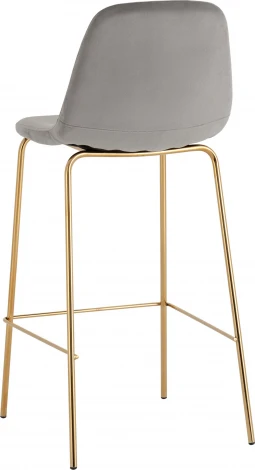 Стул барный Валенсия SN велюр серый золотые ножки 2 шт Stool Group (арт.УТ000038305)