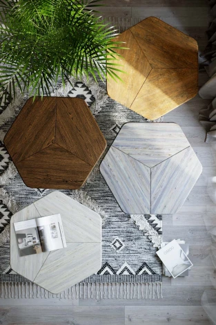 Стол журнальный Олдем дуб американский/чёрный Mebelik арт.005009