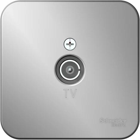 ТВ-розетка накладная оконечная (алюминий) Systeme Electric Blanca BLNTA000013