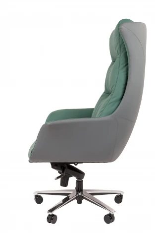 Офисное кресло Chairman 523 Россия экокожа зеленый/серый 7216677