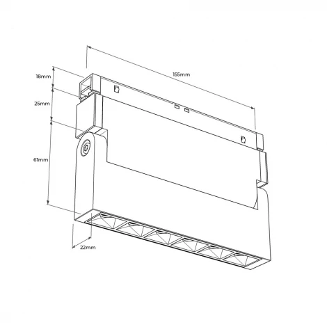Трековый светильник Downlight магнитный 12V 48W RAUMBERG BOOK1512Bk 3000K (LED)