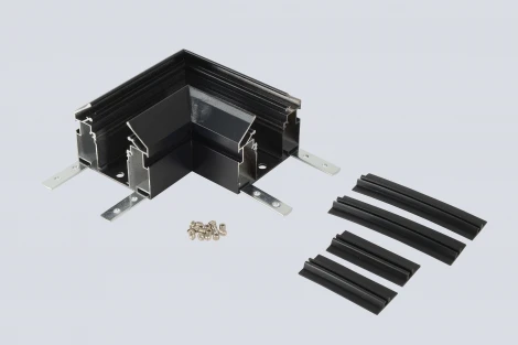 Угол соединительный для встраиваемого трека 220V в натяжной ПВХ потолок Crystal Lux Space 220 CLT 0.235 01 BL