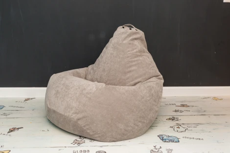 Кресло мешок Dreambag Груша Бежевый Микровельвет (2XL, Классический) 5012031