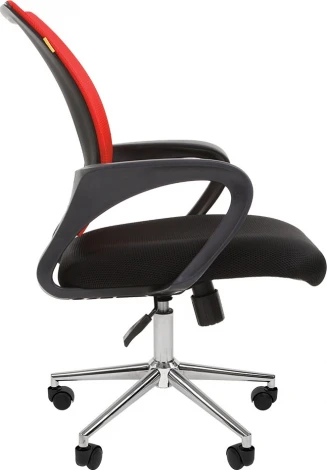 Компьютерное кресло CHAIRMAN 696 хром (Металл,Пластик,Ткань,Сетка/Красный)