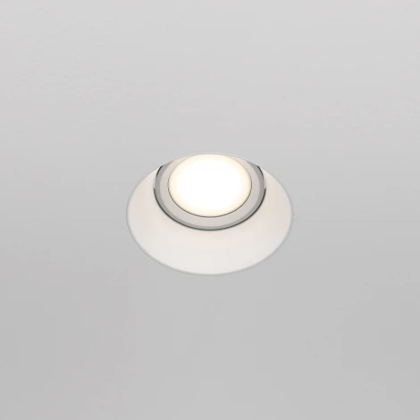 Встраиваемый светильник под гипсокартон Dot GU10 1x50Вт Maytoni Technical DL042-01-RD-W (220V, круглые)